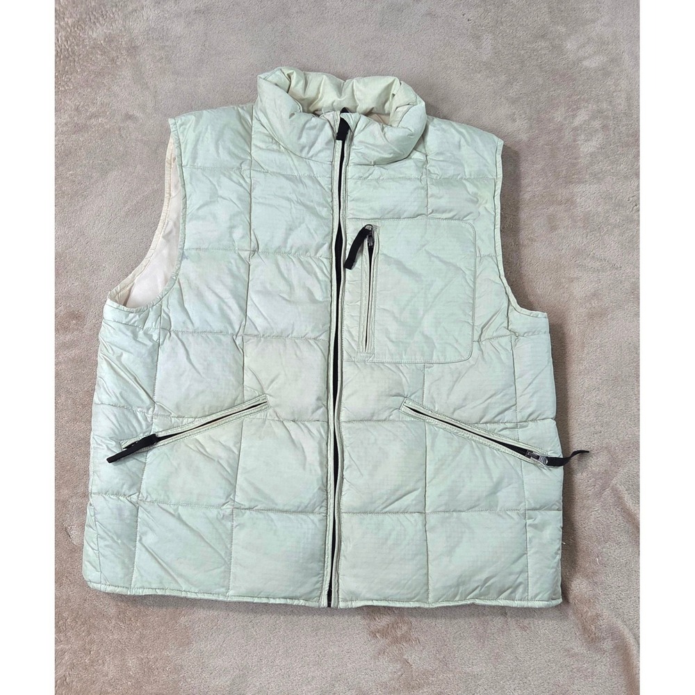 Burton LAVA‎ Snowboards Women's Size Medium Lime Green Puffer Vest Full Zip GOOD